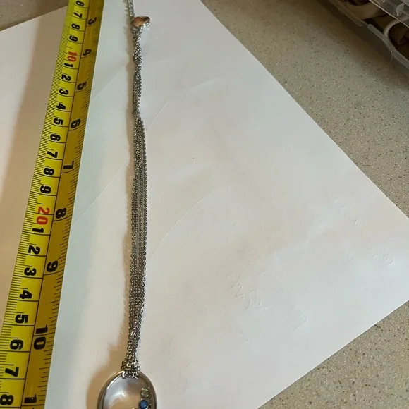 Lia Sophia Silver Necklace with Multicolor Gemstones - Picture 6 of 6